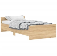 vidaXL Bettgestell ohne Matratze Sonoma-Eiche 90x190 cm Holzwerkstoff