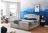 Atlantic Home Collection Lotte 180x200cm H2 Bettkasten links hellgrau