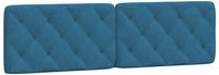 vidaXL Kopfteil-Kissen Blau 180 cm Samt