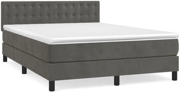 vidaXL Boxspringbett mit Matratze Samt 140x200cm (3141546)