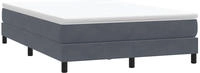vidaXL Boxspringbett ohne Matratze Dunkelgrau 140x220 cm Samt