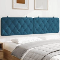 vidaXL Kopfteil-Kissen Blau 200 cm Samt