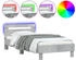 vidaXL Bettgestell mit Kopfteil LED-Leuchten 100x200cm (838711)