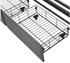 Flieks Polsterbett 140x200cm mit LED / Schublade grau