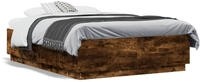 vidaXL Bettgestell R&auml;uchereiche 135x190 cm Holzwerkstoff