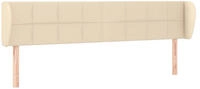 vidaXL Kopfteil mit Ohren Creme 203x23x78/88 cm Stoff