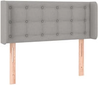 vidaXL Kopfteil mit Ohren Hellgrau 93x16x78/88 cm Stoff
