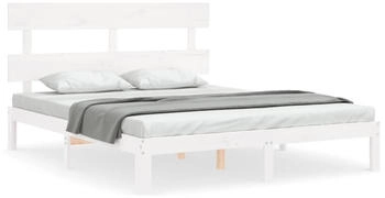 vidaXL Massivholzbett mit Kopfteil 160x200cm (3193542)