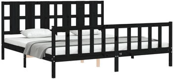 vidaXL Massivholzbett mit Kopfteil 200x200cm (3192255)