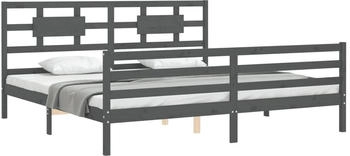 vidaXL Massivholzbett mit Kopfteil 200x200cm (3194463)