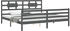 vidaXL Massivholzbett mit Kopfteil 200x200cm (3194463)