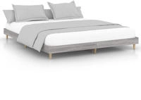 vidaXL Bettgestell Grau Sonoma 200x200 cm Holzwerkstoff
