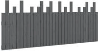 vidaXL Wand-Kopfteil Grau 204x3x80 cm Massivholz Kiefer