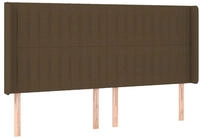 vidaXL Kopfteil mit Ohren Dunkelbraun 183x16x118/128 cm Stoff