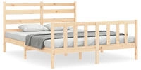 vidaXL Massivholzbett ohne Matratze 160x200 cm Kiefernholz