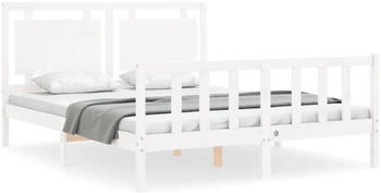 vidaXL Massivholzbett mit Kopfteil 160x200cm (3192177)
