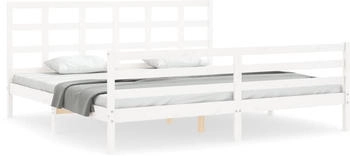 vidaXL Massivholzbett mit Kopfteil 200x200cm (3194007)