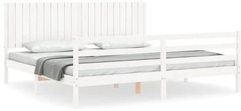 vidaXL Massivholzbett mit Kopfteil 200x200cm (3194787)