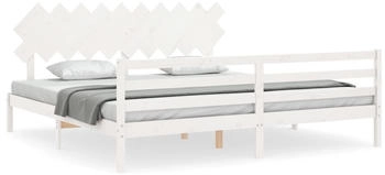 vidaXL Massivholzbett mit Kopfteil 200x200cm (3195307)