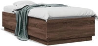 vidaXL Bettgestell Braun Eichen-Optik 75x190 cm Holzwerkstoff