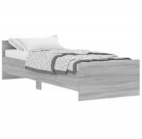 vidaXL Bettgestell Grau Sonoma 75x190 cm Holzwerkstoff