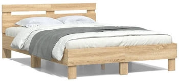 vidaXL Bettgestell mit Kopfteil Holzwerkstoff 135x190cm (3207443)