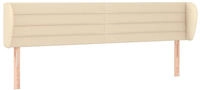 vidaXL Kopfteil mit Ohren Creme 203x23x78/88 cm Stoff