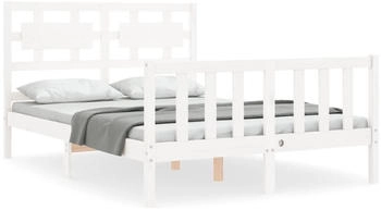 vidaXL Massivholzbett mit Kopfteil 120x200cm (3192552)