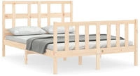 vidaXL Massivholzbett ohne Matratze 120x200 cm Kiefernholz