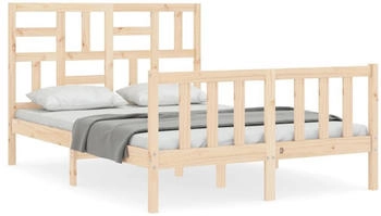vidaXL Massivholzbett mit Kopfteil 120x200cm (3193071)