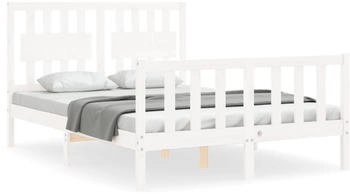 vidaXL Massivholzbett mit Kopfteil 140x190cm (3192407)