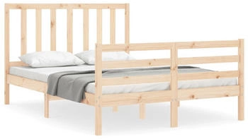 vidaXL Massivholzbett mit Kopfteil 140x190cm (3193836)