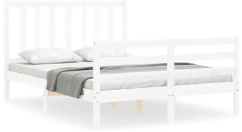 vidaXL Massivholzbett mit Kopfteil 140x190cm (3193837)