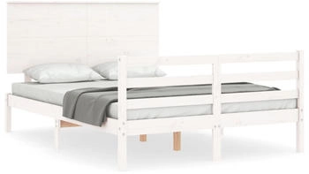 vidaXL Massivholzbett mit Kopfteil 140x200cm (3195222)