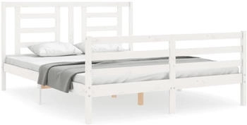 vidaXL Massivholzbett mit Kopfteil 160x200cm (3194712)