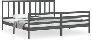vidaXL Massivholzbett mit Kopfteil 200x200cm (3193878)