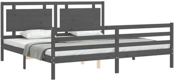 vidaXL Massivholzbett mit Kopfteil 200x200cm (3194073)