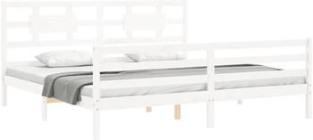 vidaXL Massivholzbett mit Kopfteil 200x200cm (3194462)