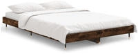 vidaXL Bettgestell ohne Matratze R&auml;uchereiche 120x190 cm Holzwerkstoff