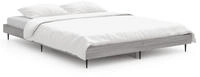 vidaXL Bettgestell Grau Sonoma 140x190 cm Holzwerkstoff