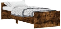 Bettgestell Ohne Matratze R&auml;uchereiche 75x190 Cm Holzwerkstoff Vidaxl
