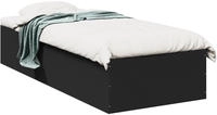 vidaXL Bettgestell Schwarz 75x190 cm Holzwerkstoff