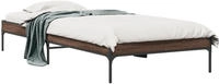 vidaXL Bettgestell Braun Eichen-Optik 75x190 cm Holzwerkstoff Metall