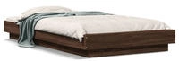 vidaXL Bettgestell mit LED Braun Eichen-Optik 75x190 cm Holzwerkstoff