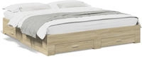 Bettgestell Mit Schubladen Sonoma-eiche 180x200cm Holzwerkstoff Vidaxl