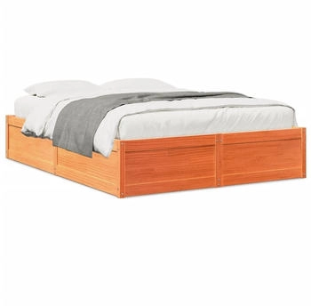 vidaXL Massivholzbett Kiefer 140x190cm (3282383)