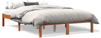 vidaXL Massivholzbett ohne Matratze Wachsbraun 140x200 cm Kiefernholz