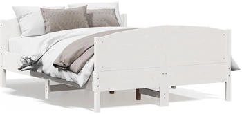 vidaXL Massivholzbett mit Kopfteil Kiefer 135x190cm (3216183)