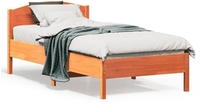 Massivholzbett Ohne Matratze Wachsbraun 90x190 Cm Kiefernholz Vidaxl