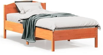 vidaXL Massivholzbett mit Kopfteil Kiefer 90x190cm (842625)